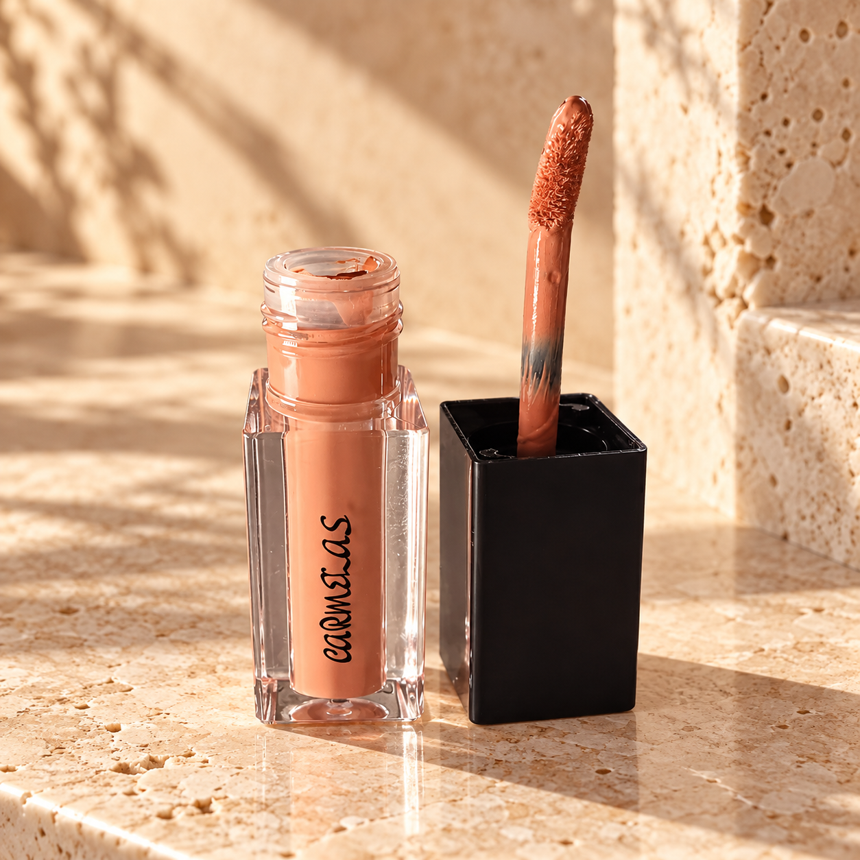 Carmelas Tumblewood matte liquid lipstick with applicator